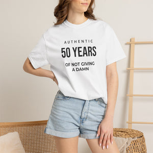 Authentic 50 Years of Not Giving a Damn T-Shirt — Funny 50th Birthday Tee