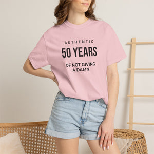 Authentic 50 Years of Not Giving a Damn T-Shirt — Funny 50th Birthday Tee